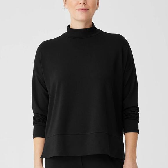 Long Sleeve Eileen Fisher Mock Neck Top Eileen Fisher Stretch